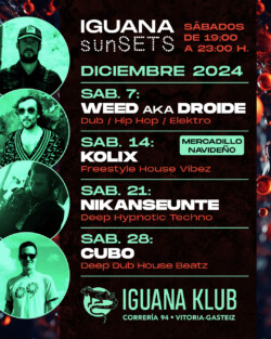 Iguana Klub sunSETS DJs - Vitoria-Gasteiz. diciembre 2024