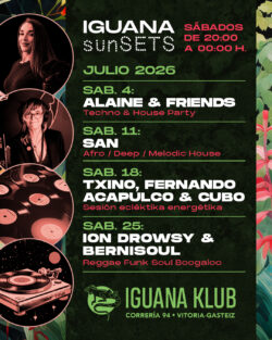 Iguana Klub sunSETS DJs - Vitoria-Gasteiz. julio 2026