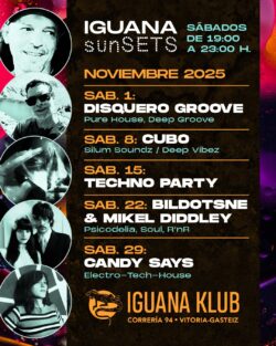 Iguana Klub sunSETS DJs - Vitoria-Gasteiz. noviembre 2025