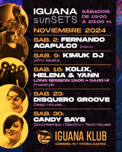 Iguana Klub sunSETS DJs - Vitoria-Gasteiz. noviembre 2024
